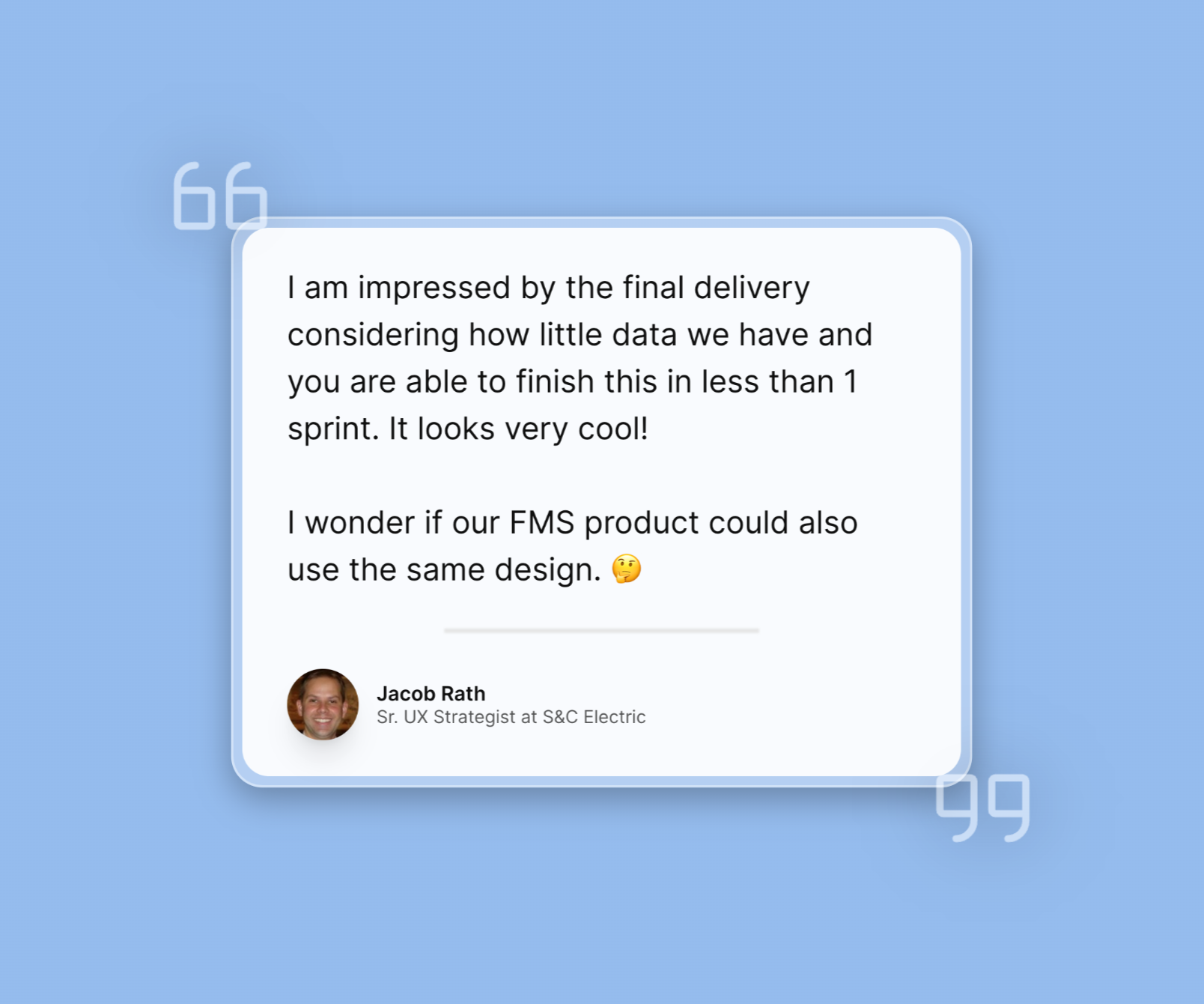 Testimonial from the S&C Electric Design System team